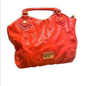 Orange leather Marc Jacobs slouchy oversized purse